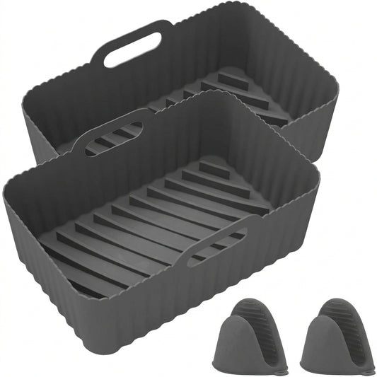 Air Fryer Liners for Ninja AF300 AF400 Silicone 20.5 x 20.5 cm