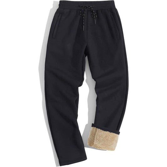 TACVASEN Men's Sherpa Lined Winter Warm Thermal Fleece Jogging Sweatpants with Pockets - Gomix Brands Outlet