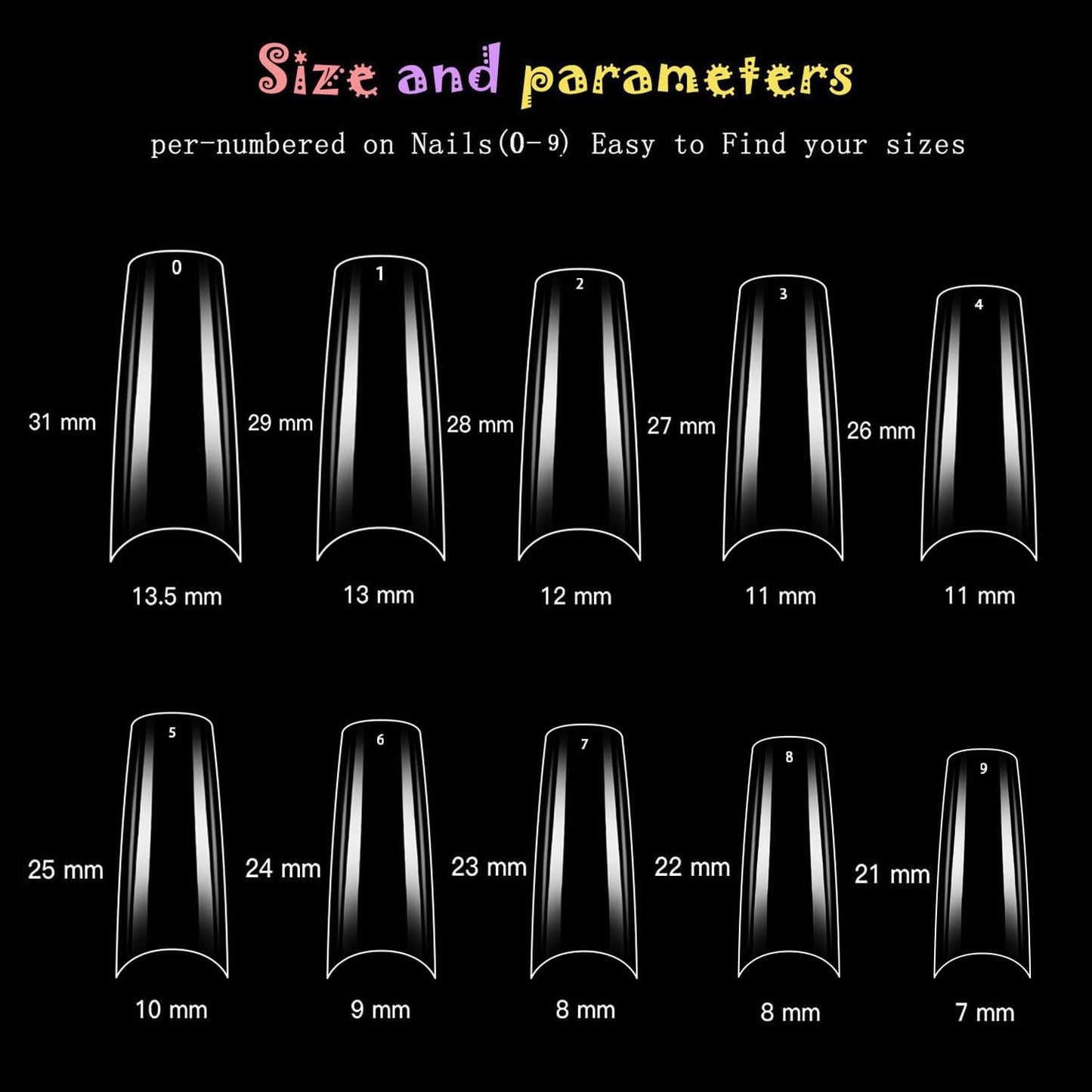 Magic Armor 504-Piece French Half Cover Nail Tips Set