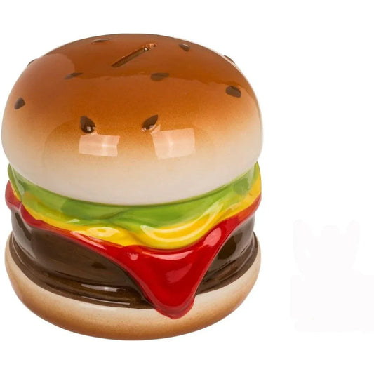 Out of the Blue Hamburger-Shaped Ceramic Piggy Bank – Multi-Color - Gomix Brands Outlet