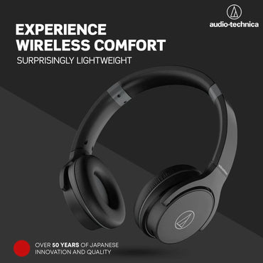 Audio-Technica ATH-S220BTBK Wireless On-Ear Headphones Black Lightweight 60-Hour Battery - Gomix Brands Outlet