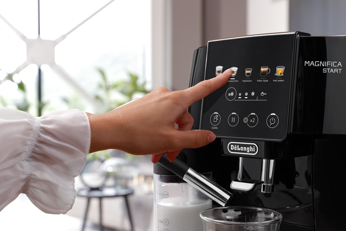 De'Longhi Magnifica Start ECAM220.91.B Coffee Machine with LatteCrema, 5‑Button Touch, Black