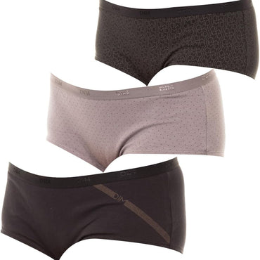 DIM Women's Cotton-Spandex Boxer Shorts Pack of 3 Comfortable Underwear