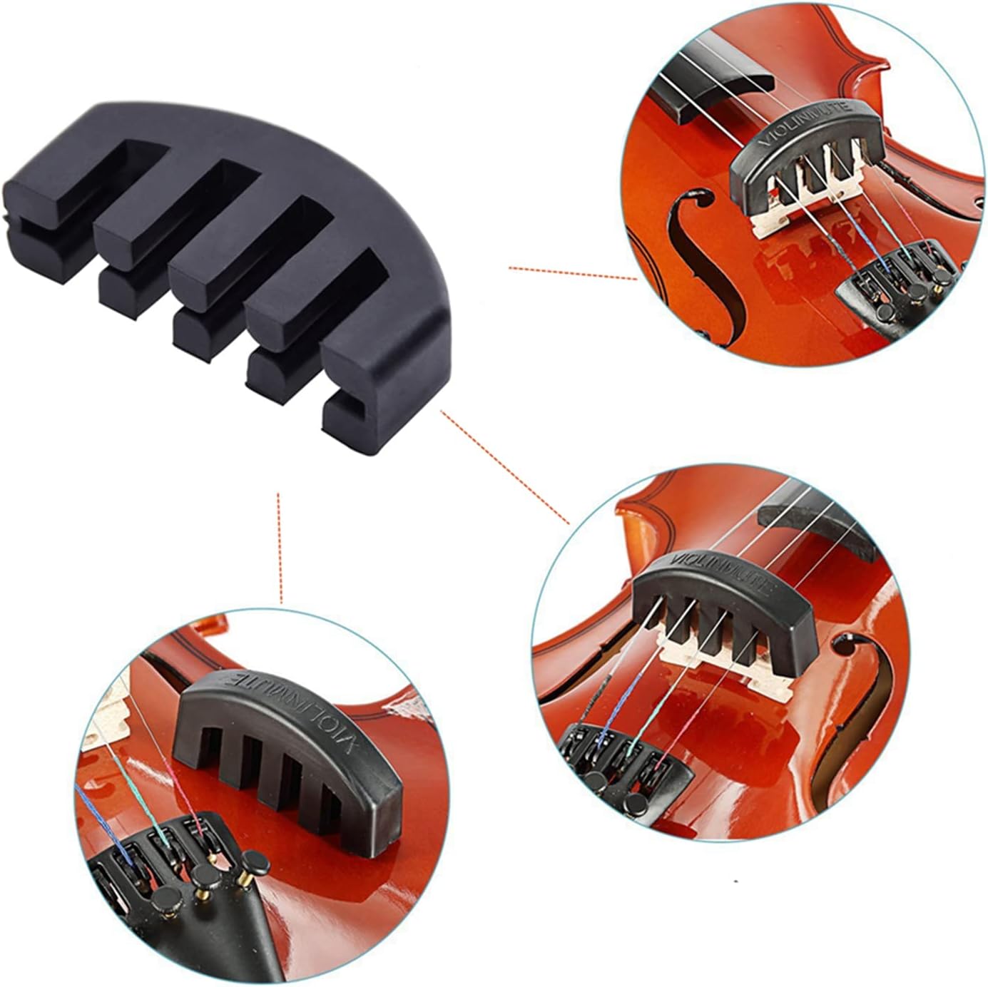 Adjustable 1/2 Size Violin Shoulder Rest for Kids Beginners