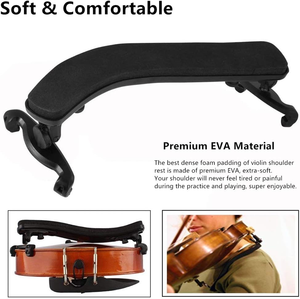 Adjustable 1/2 Size Violin Shoulder Rest for Kids Beginners