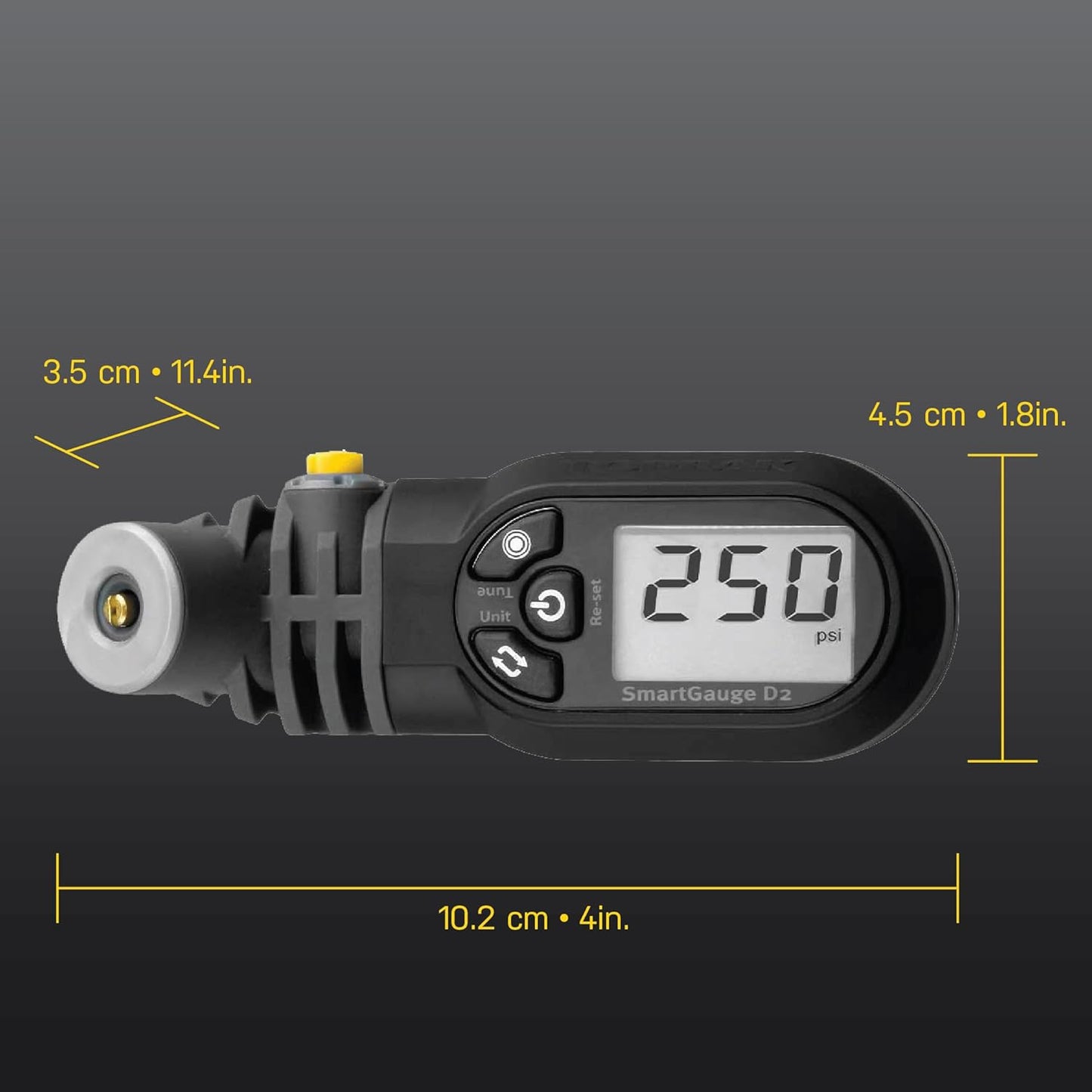 Topeak Smart D2 Digital Tire Pressure Gauge for Accurate Bike Readings