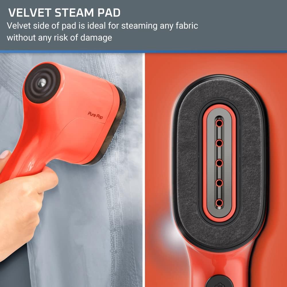 Rowenta PurePop Handheld Steamer: Powerful Portable 15-Second Wrinkle Remover for Clothes