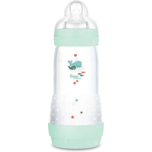 MAM Easy Start Anti-Colic Baby Bottle, 325 ml, Whale Design, 4 Months+ - Gomix Brands Outlet