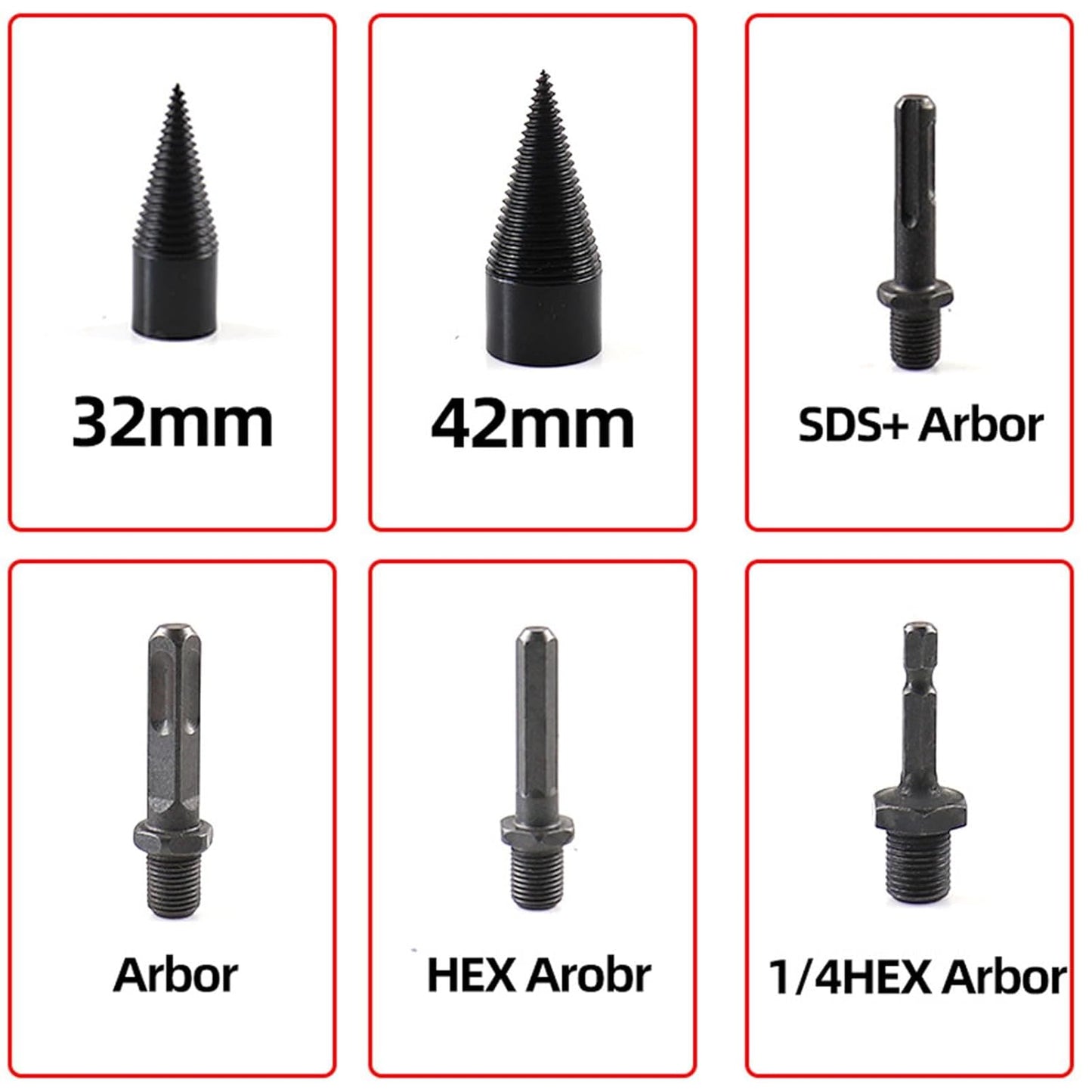 Enakshi Wood Log Splitter Drill Bit Kit