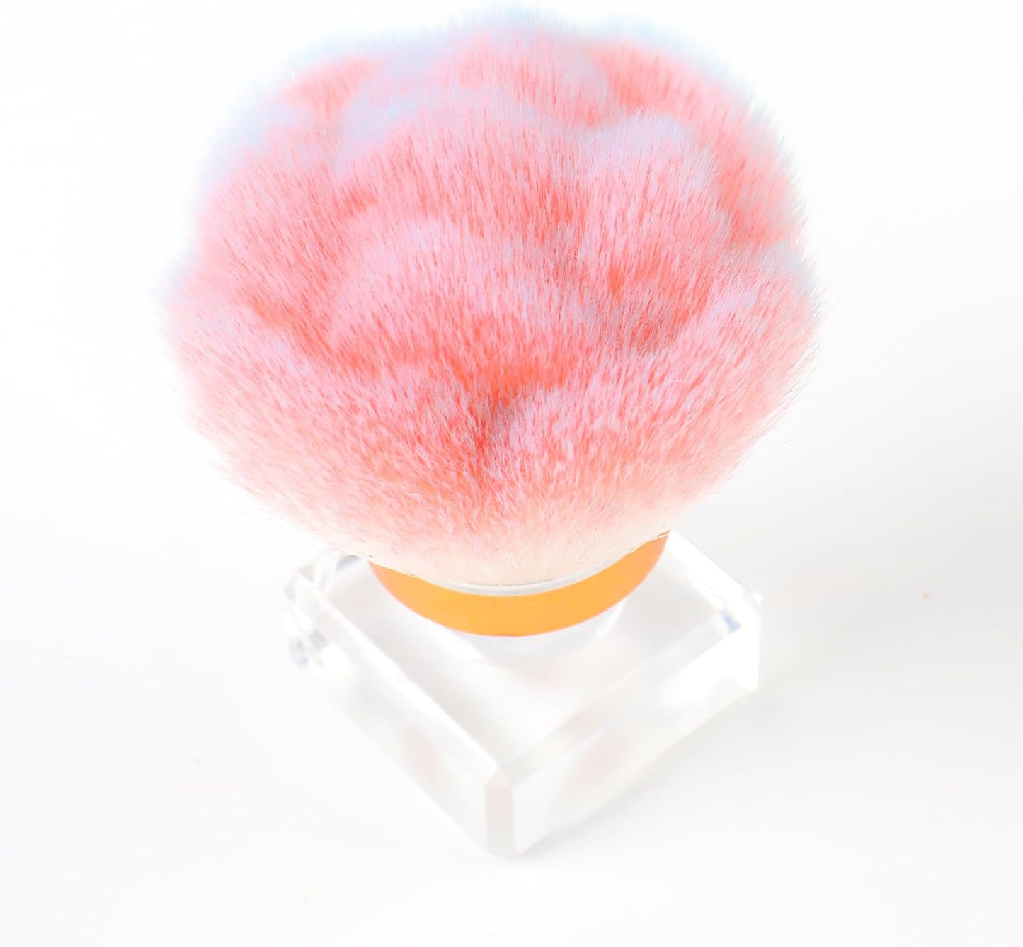 ANGNYA Pink Rose Nail Dust Brush with Soft Nylon Bristles