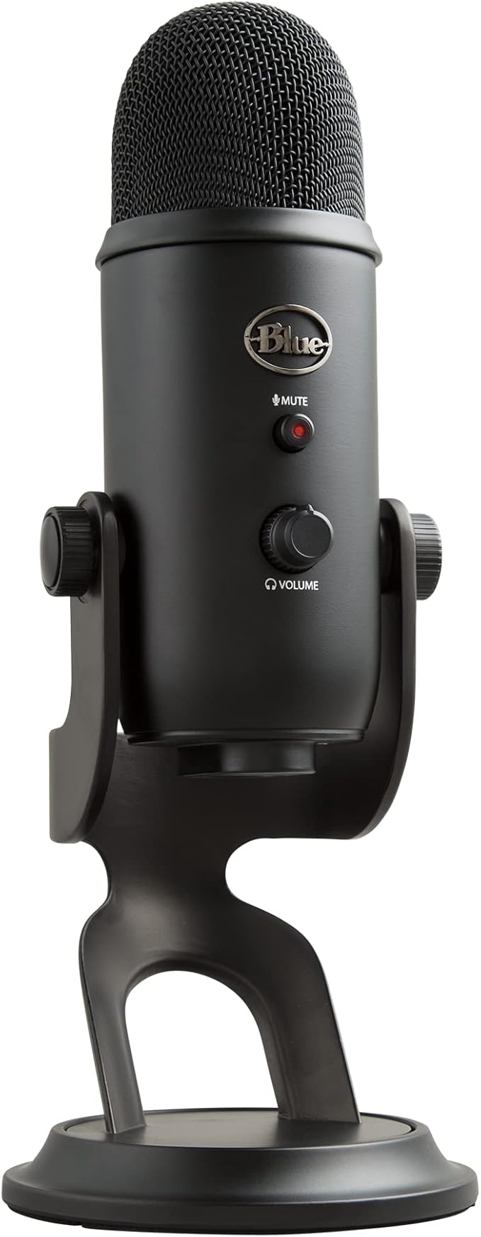 Blue Yeti Blackout USB Microphone: Studio Quality Recording and Streaming
