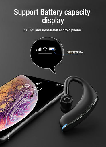lecoo F900 Bluetooth Headset Wireless Mono Earphone with Mic Noise Cancelling 25H Worktime Red