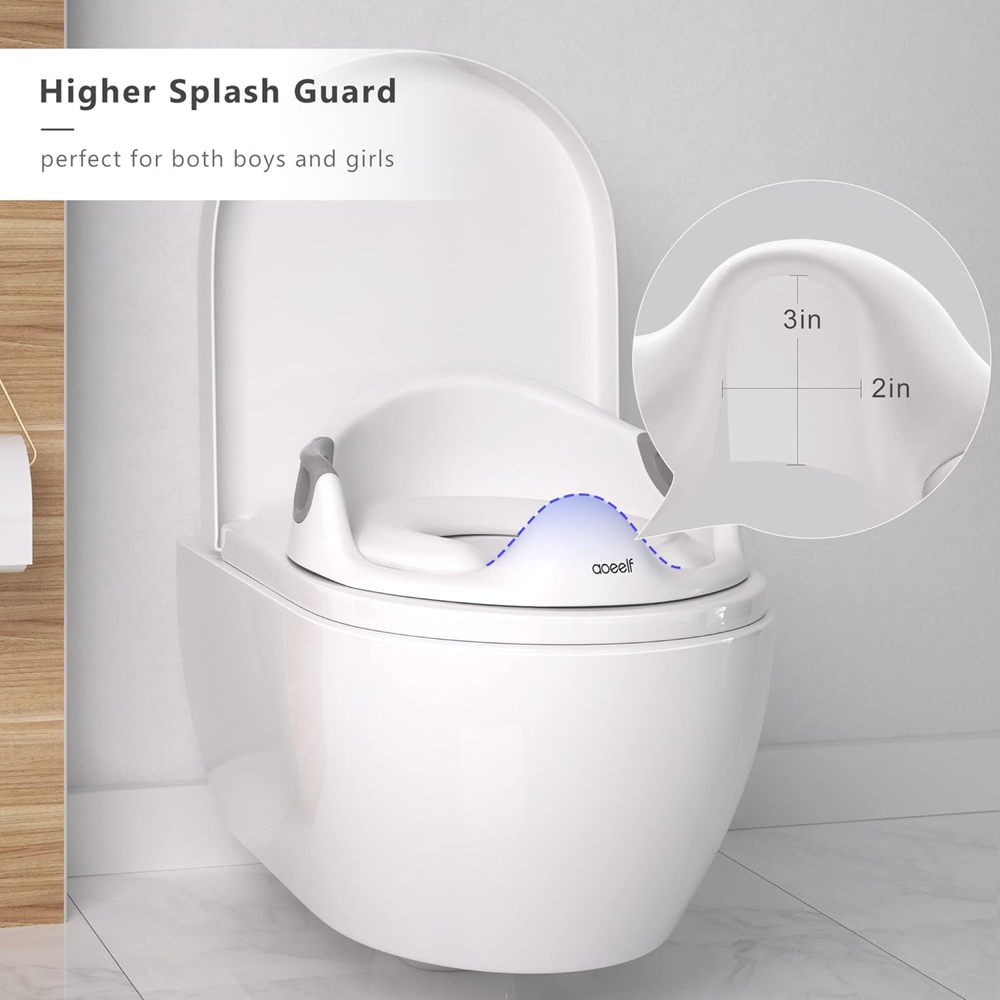 Adjustable Gray Potty Training Seat with Step Stool