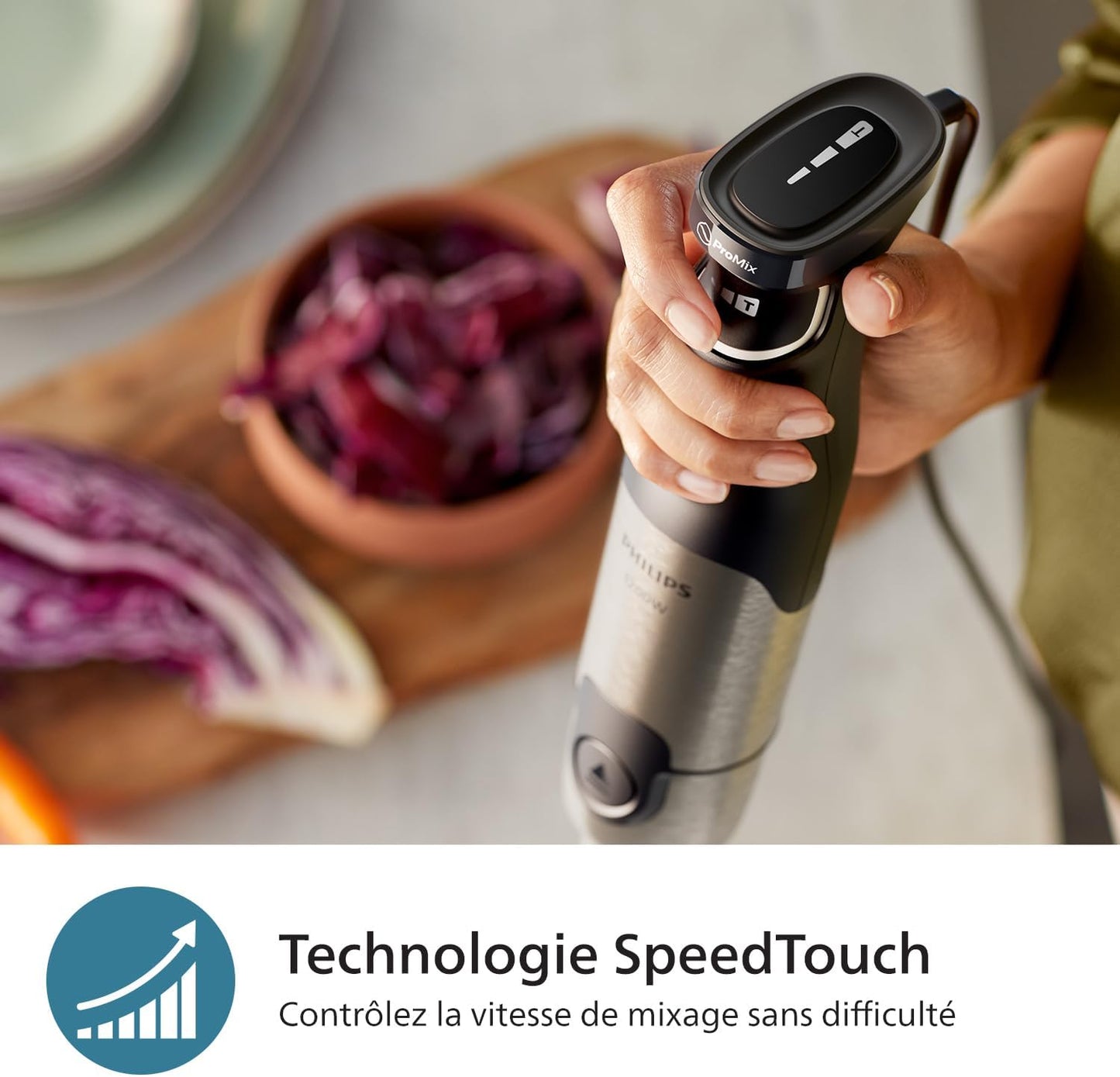 Philips Series 5000 Hand Blender: Powerful 1200W ProMix Technology for Effortless Kitchen Blending