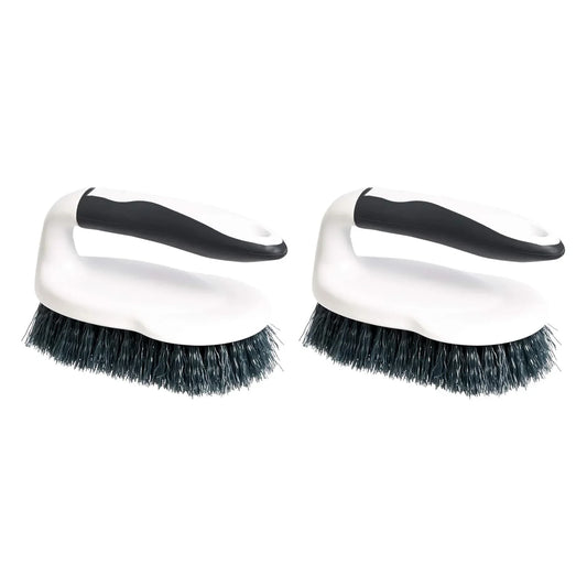 Amazon Basics All-Purpose Rectangular Scrub Brush 2-Pack White & Gray - Gomix Brands Outlet