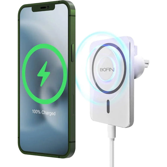 Wireless Magnetic Car Phone Mount with Fast 15W MagSafe Charging - Gomix Brands Outlet