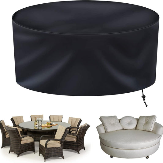 Tvird round furniture cover windproof and Durable Veranda Garden