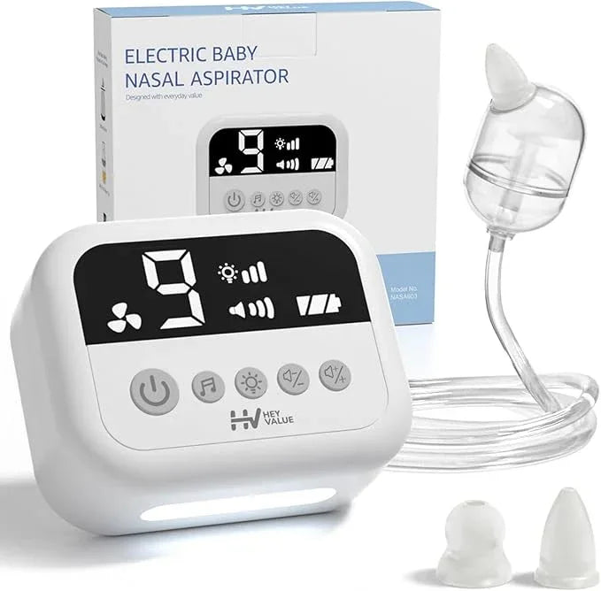 HEYVALUE Electric Baby Nasal Aspirator with Night Light and USB‑C