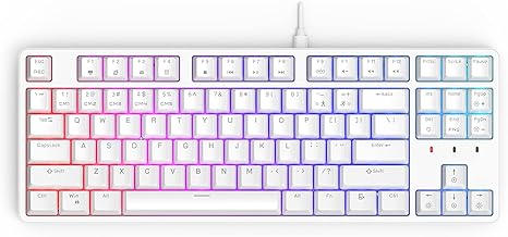 CIY X77 Tenkeyless Mechanical Gaming Keyboard with RGB Hot‑Swappable Switches