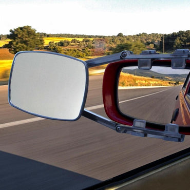 ANTWAX Door Mirror Wing Set Electric Adjustable Towing Mirror Universal Clamp-On Extension for Most Trucks Caravans Cars