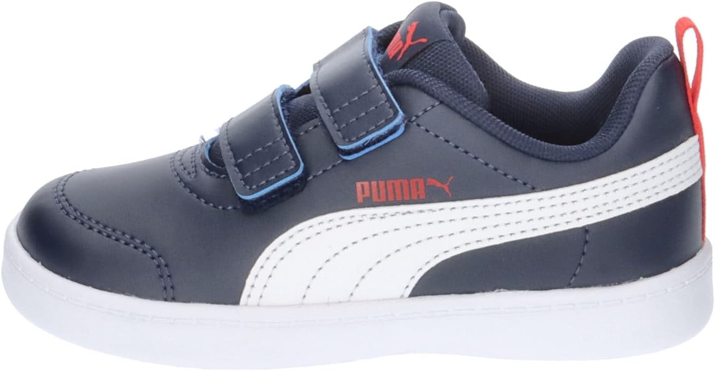 Puma Courtflex v2 V PS Unisex Kids' Sneakers - Comfortable Hook-and-Loop Closure