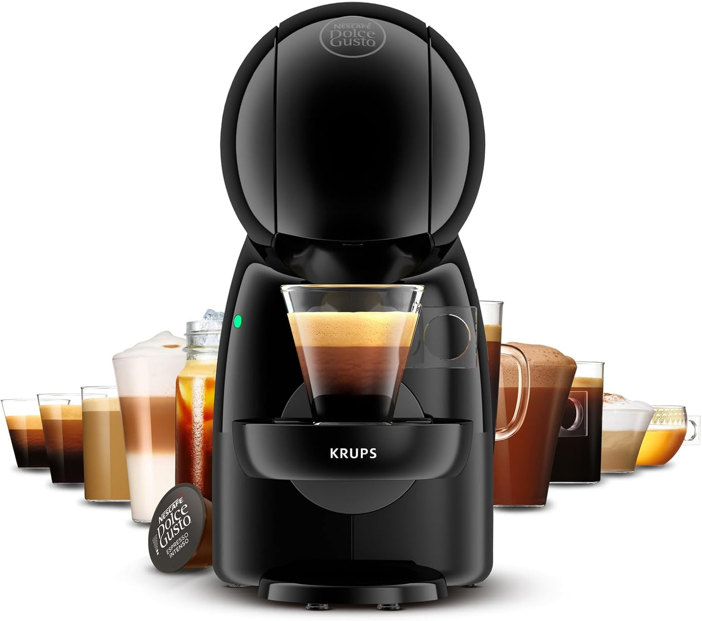 KRUPS Dolce Gusto Small Espresso Machine Compact Black 0.8L