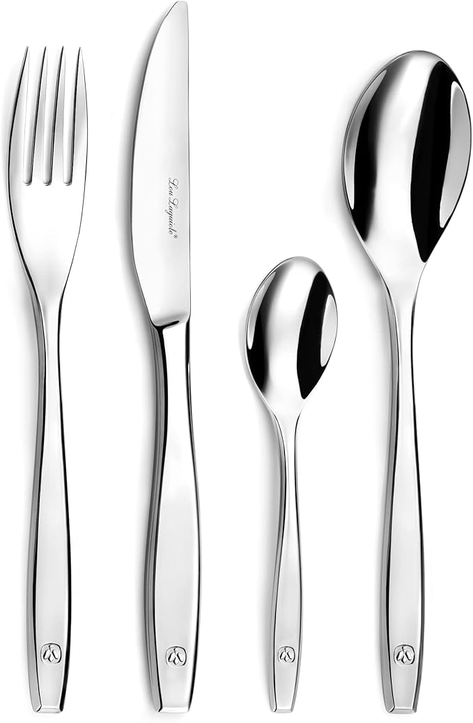 Lou Laguiole 24-Piece Stainless Steel Mirror Cutlery Set