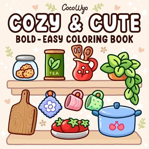 Cozy Cute Colouring Book for Adults & Teens – Bold Designs - Gomix Brands Outlet