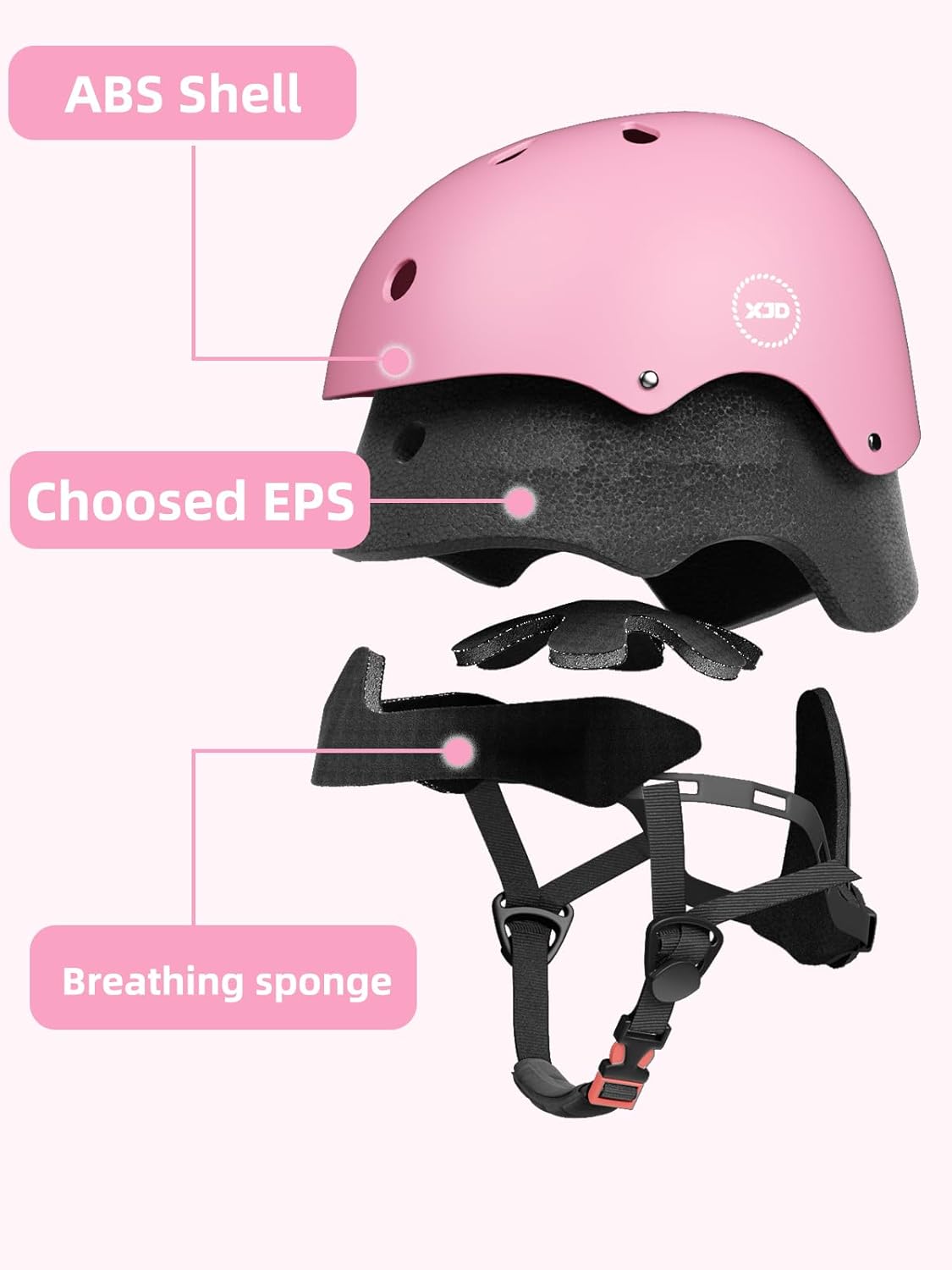 XJD Adjustable Lightweight Toddler Kids Bike Helmet, Cycling Safety Gear Ages 1-5