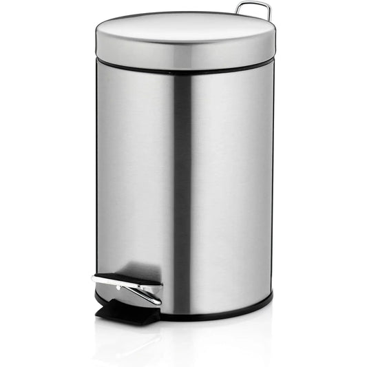 Kela Impronta Stainless Steel Bathroom Trash Bin 3L - Gomix Brands Outlet