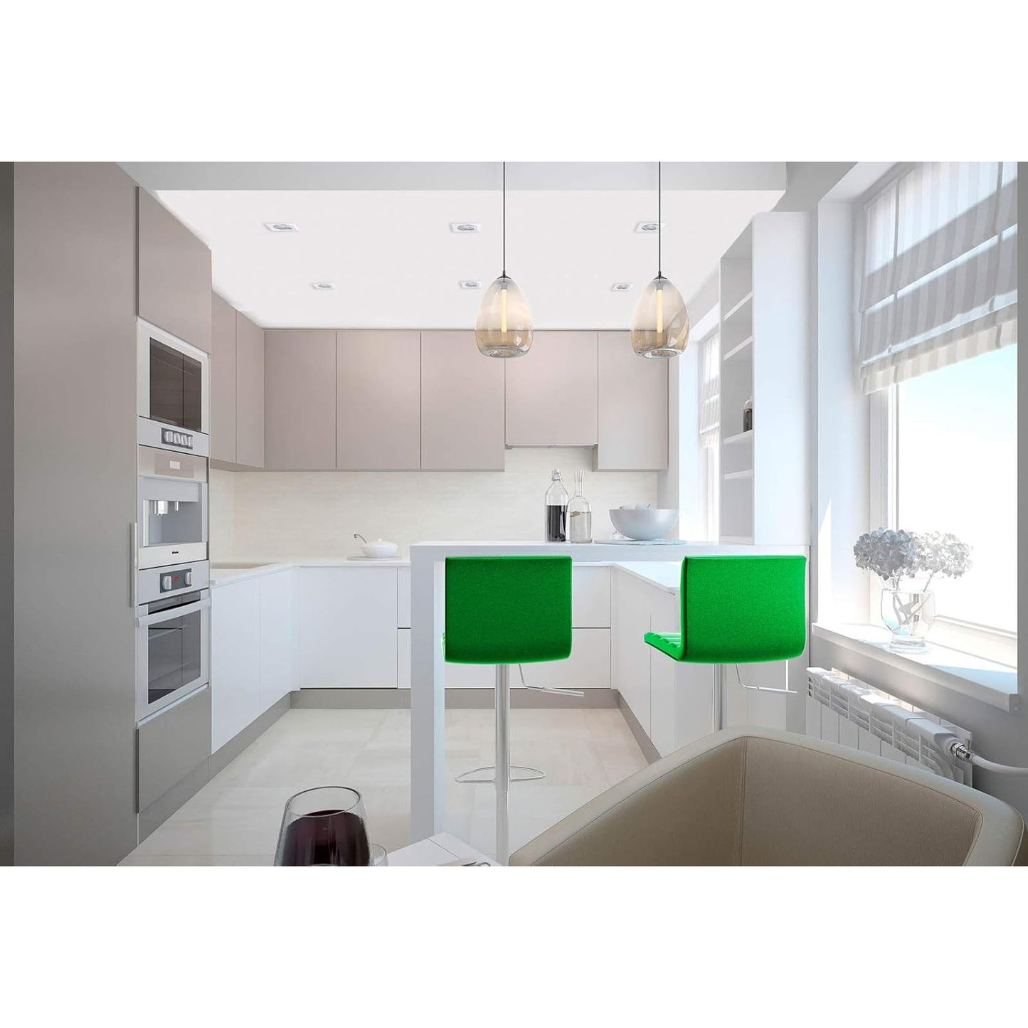 SEBSON White Swiveling Square Downlight with GU10 Socket - 95mm Frame