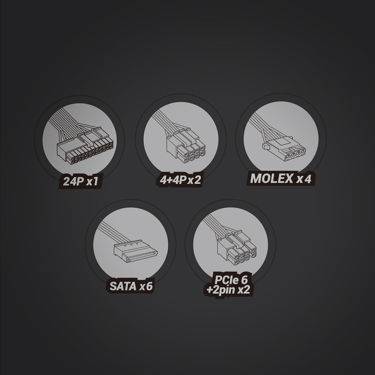 Mars Gaming MPIII850 850W Power Supply – 85% Efficient Silent Fan