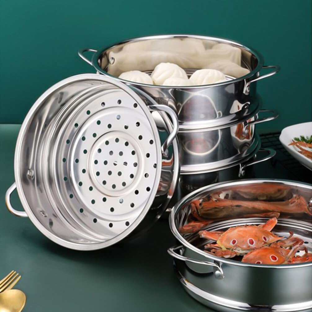 Cabilock Versatile Stainless Steel Steamer Insert Basket for Healthy Cooking