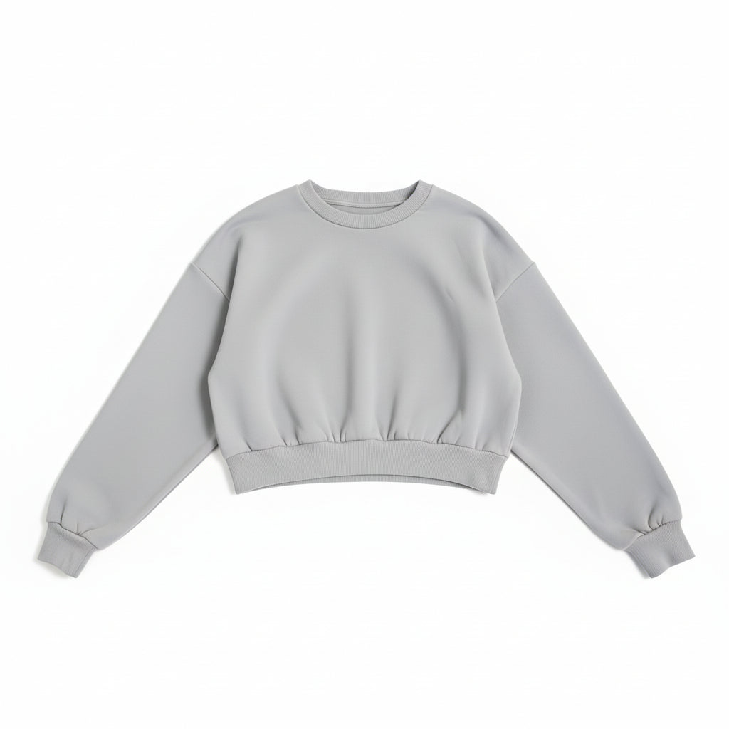 Wild Fable Women's Light Grey Soft Crewneck Sweatshirt