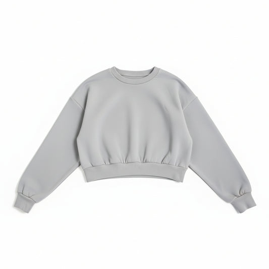 Wild Fable Women's Light Grey Soft Crewneck Sweatshirt