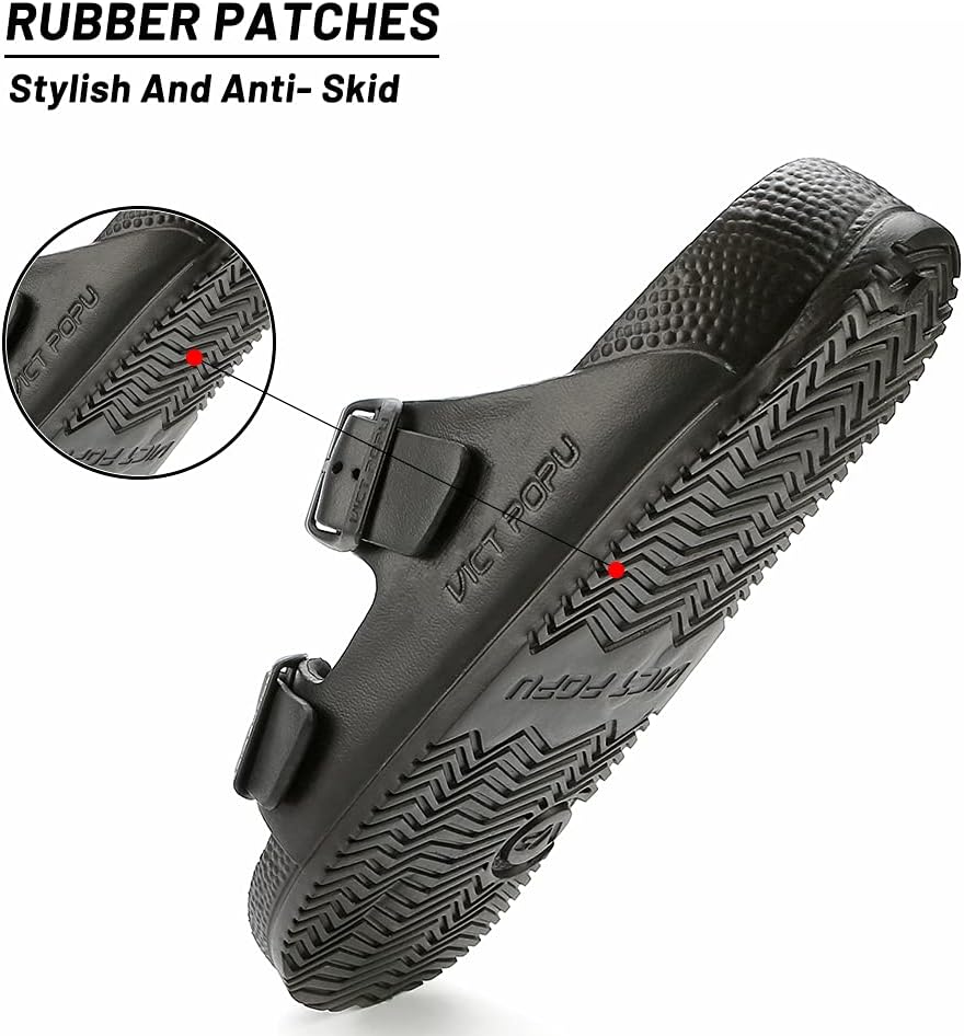 Adjustable Double Buckle Waterproof EVA Slides for Women