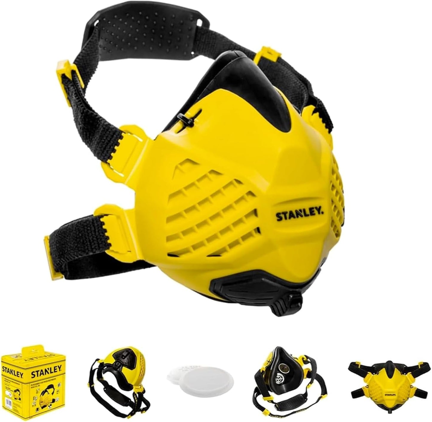 Stanley Reusable P3 Respirator Mask with Face-Fit-Check Technology and 99.99% Filtration
