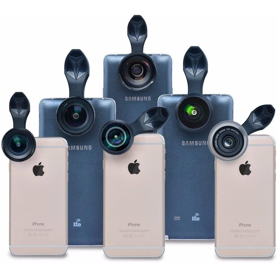 5-in-1 Camera Lens Kit for iPhone & Android – Wide, Macro, Fisheye, Telephoto