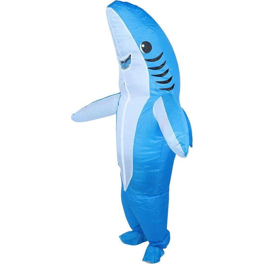 Blue Shark Battery Powered Inflatable Costume for Halloween Parties - Gomix Brands Outlet