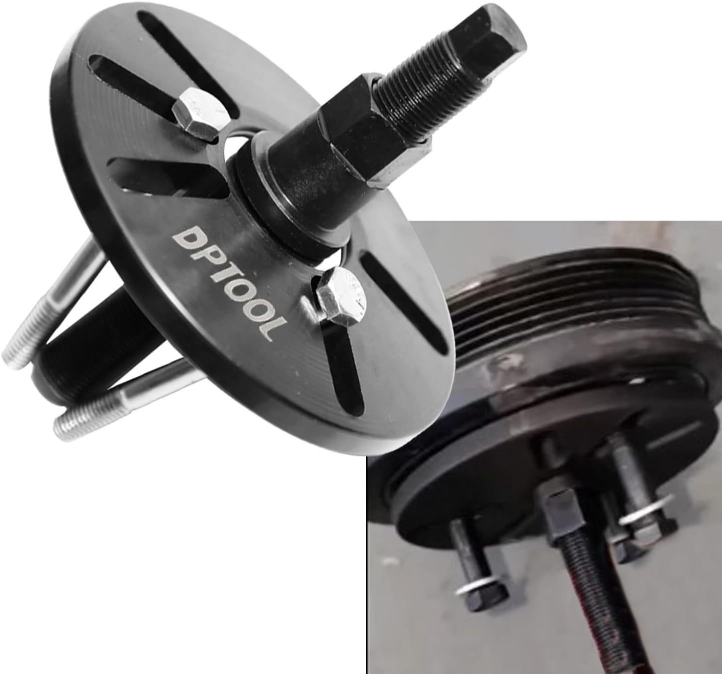 DPTOOL Heavy-Duty Harmonic Balancer Puller Kit with Metric Screws