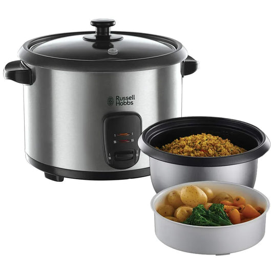 Russell Hobbs 1.8L Rice Cooker with Steamer and Keep‑Warm - Gomix Brands Outlet