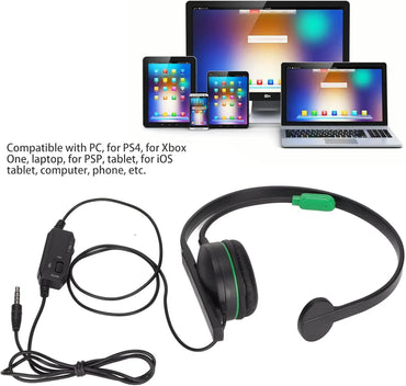 Adjustable Single-Ear Gaming Headset with Noise-Canceling Mic for PC - Gomix Brands Outlet