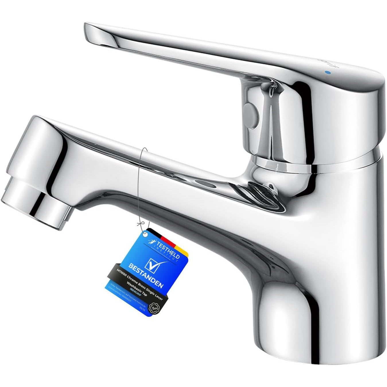 Ibergrif Chrome Basin Tap – Single Lever, Brass Construction, Easy Install