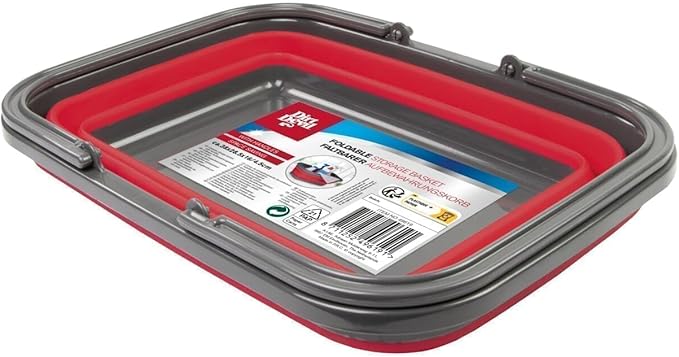 Dirt Devil Foldable 17L Red Bucket – Space‑Saving Cleaning & Camping