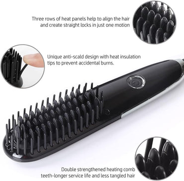 FARI Mini Travel Hair Straightening Brush Dual Voltage
