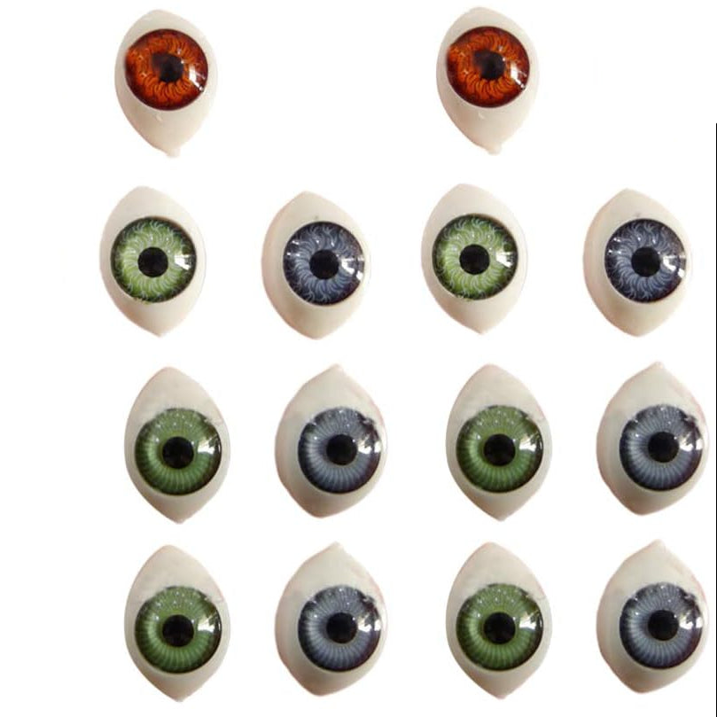 EXCEART B14QJ113WS016UVHL Oval Craft Doll Eyes 100-Piece