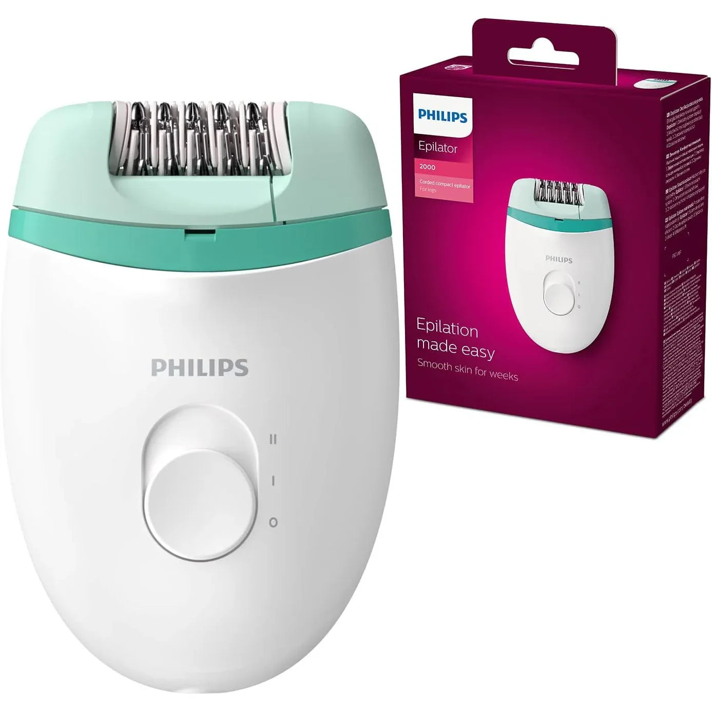 Philips Satinelle Essential Compact Epilator BRE224/00 - Gentle Hair Removal - Gomix Brands Outlet