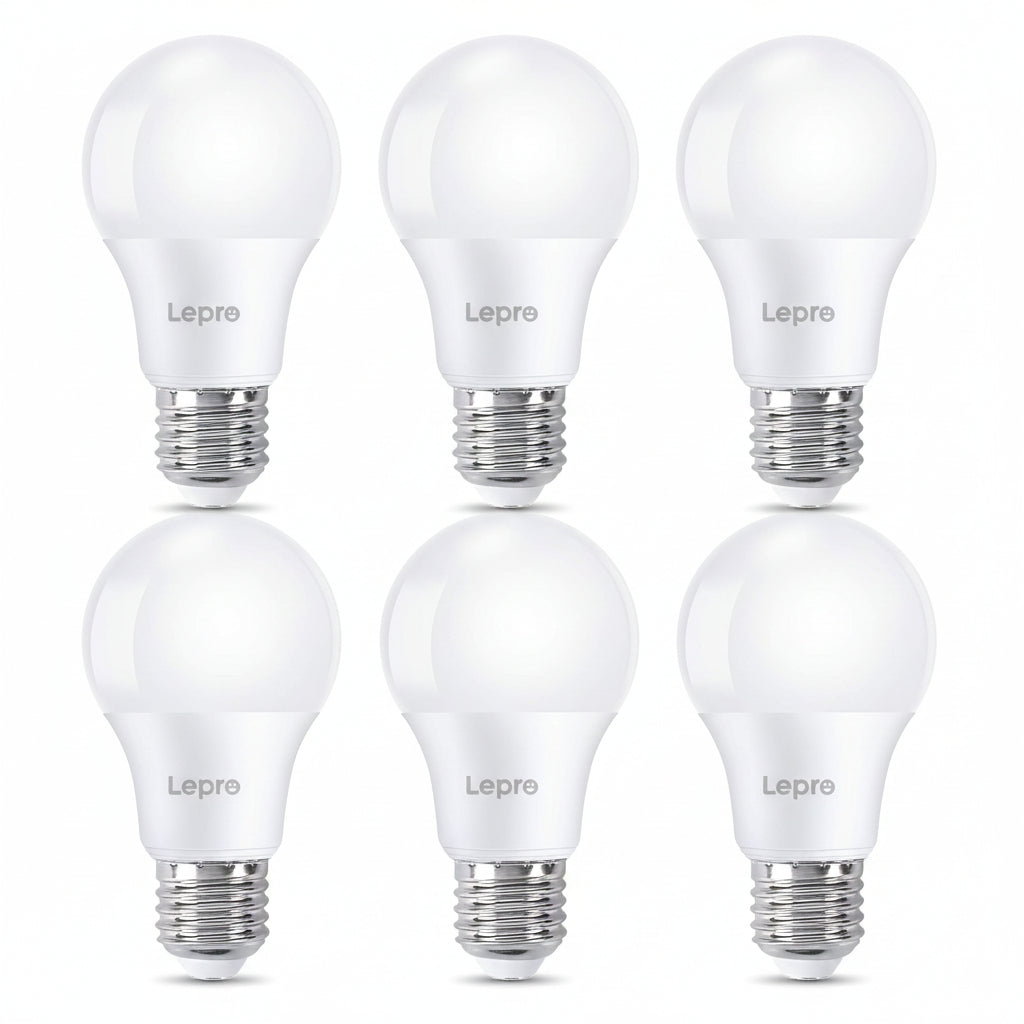 Lepro E27 LED Bulb 8.5W 806lm 6500K Cool White A60 6-Pack