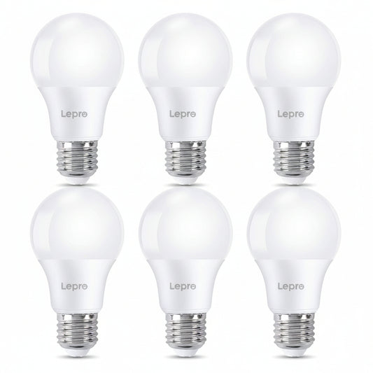 Lepro E27 LED Bulb 8.5W 806lm 6500K Cool White A60 6-Pack