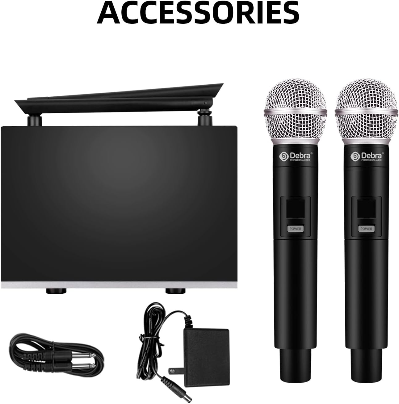 D Debra UHF Wireless Microphone System with Dual Handheld Mics